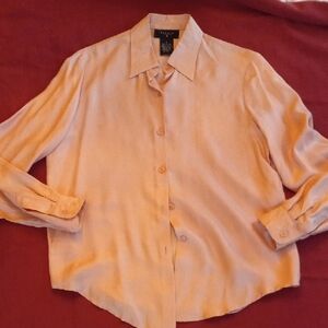 Studio G silk Vintage Button Peach Color